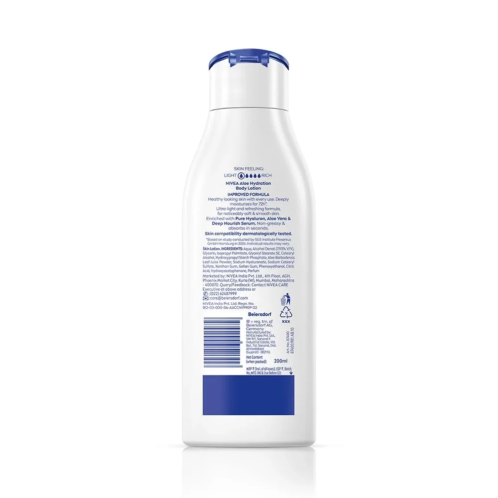 NIVEA Aloe Hydration Body Lotion, 200ml  image 2