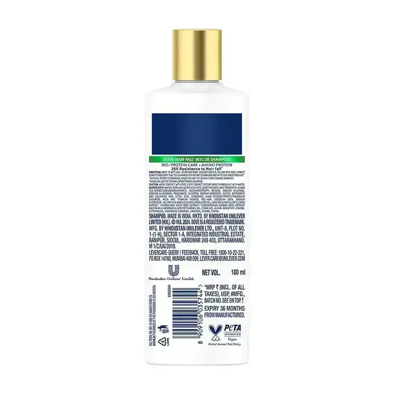 Dove, Hair Fall Rescue Shampoo, 180 ml image 2