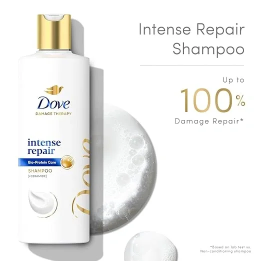 Dove Intense Repair Shampoo 340 ml repairs dry and damaged hair