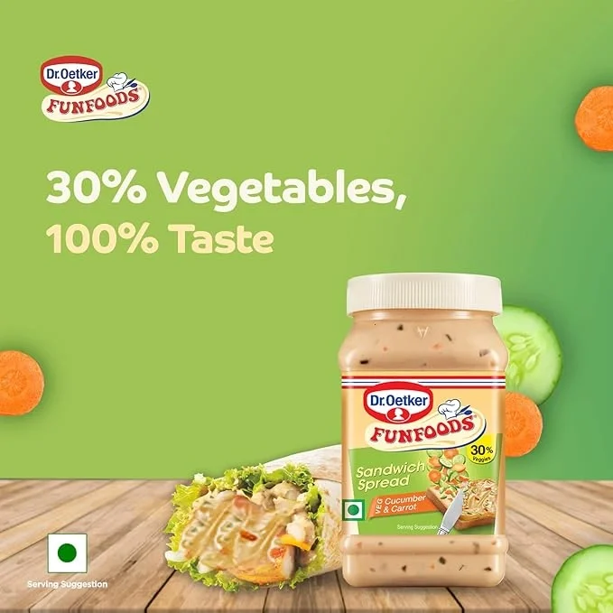 Dr. Oetker FunFoods Cucumber & Carrot Sandwich Spread 250g image 4