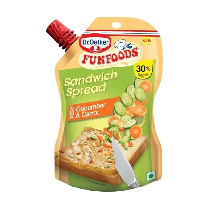 Dr.Oetker FunFoods Cucumber & Carrot Sandwich Spread, 100 g Pouch