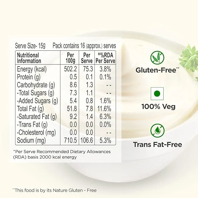 Dr. Oetker FunFoods Veg Mayonnaise Original, 250g | 100% Vegetarian image 7