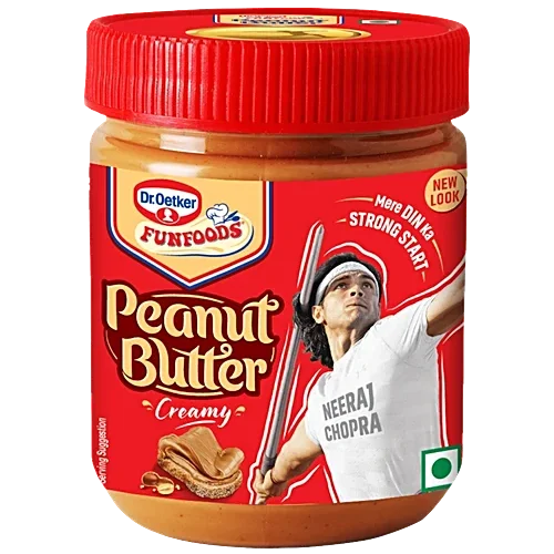 Dr.Oetker FunFoods Creamy Peanut Butter, 375 g Jar