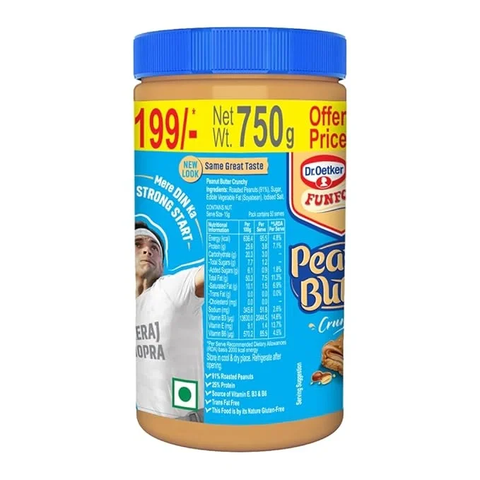 Dr. Oetker FunFoods Crunchy Peanut Butter – 750g Jar image 4