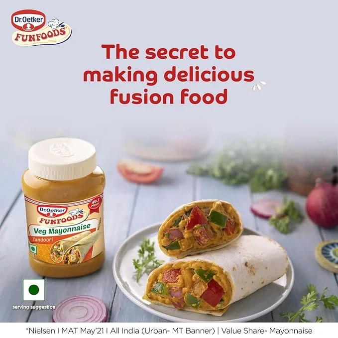 Dr. Oetker FunFoods Tandoori Masala Mayonnaise, 245g| Desi-Style Creamy & Spicy Mayo image 2
