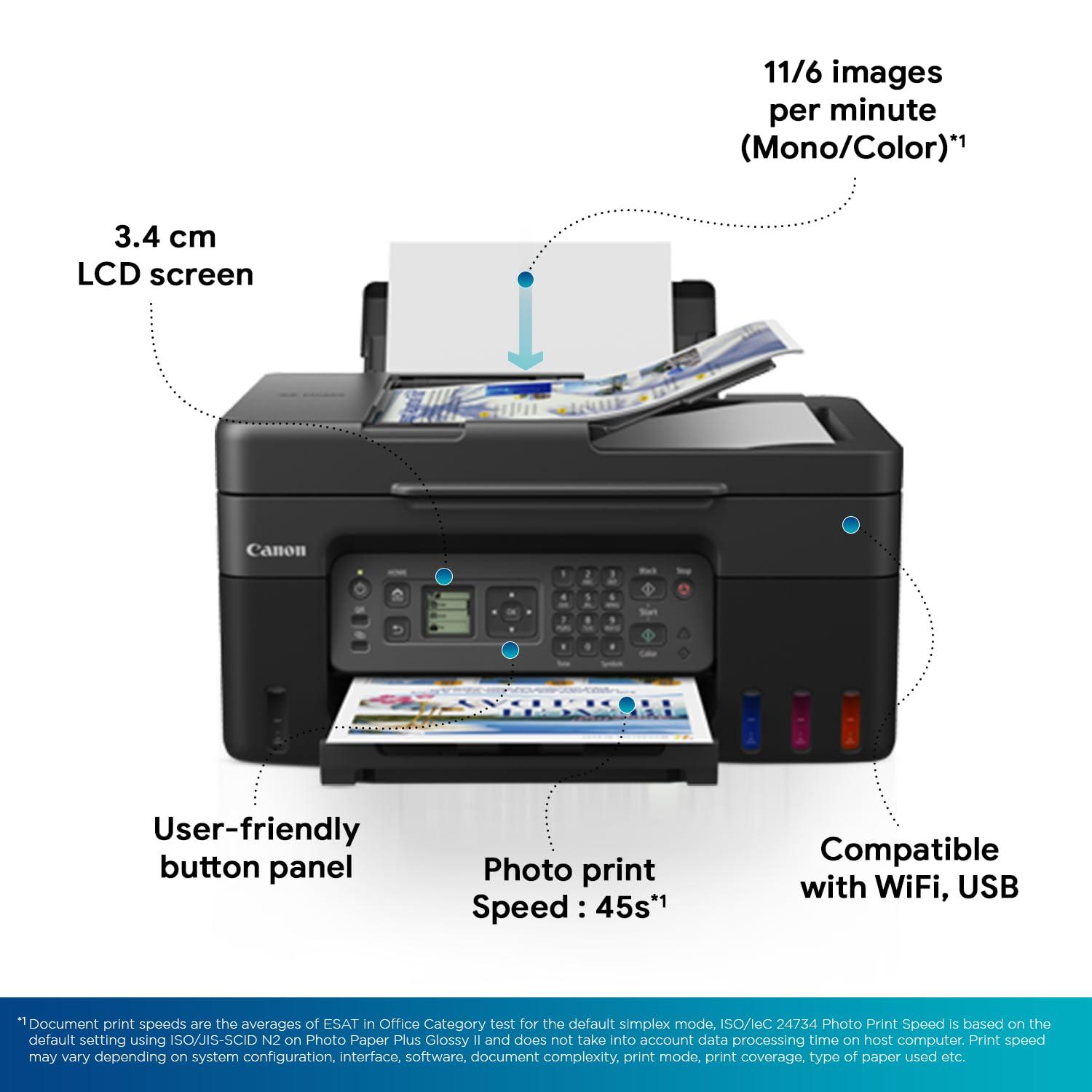 Canon PIXMA MegaTank G4770 A4 Colour Multifunction Printer | 11 IPM (Black) / 6 IPM (Colour) | USB 2.0, Wireless or Wi-Fi | Print, Scan, Copy, ADF and Fax | 1 Year Warranty thumbnail 7