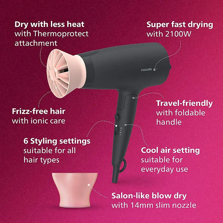 Philips BHD356/10 Hair Dryer – 2100W Fast Drying with Ionic Care image 5
