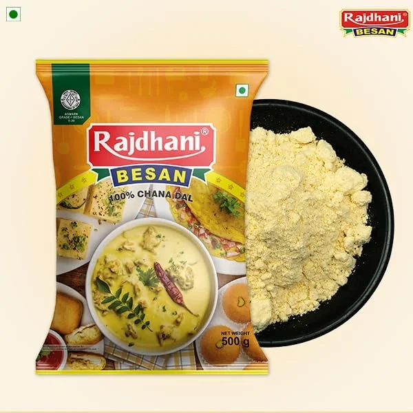Rajdhani Organic Besan Flour 500g | 100% Chana Dal Besan for Cooking & Snacks image 7