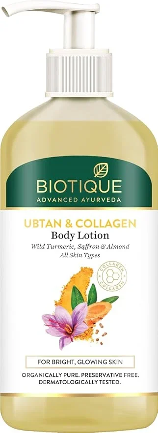 Biotique Ubtan & Collagen Oil-Free Body Lotion, 300ml