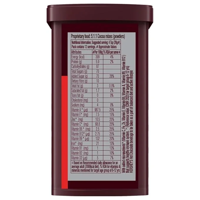  HERSHEY'S Hot Chocolate Drink Powder Mix, 250 g image 3