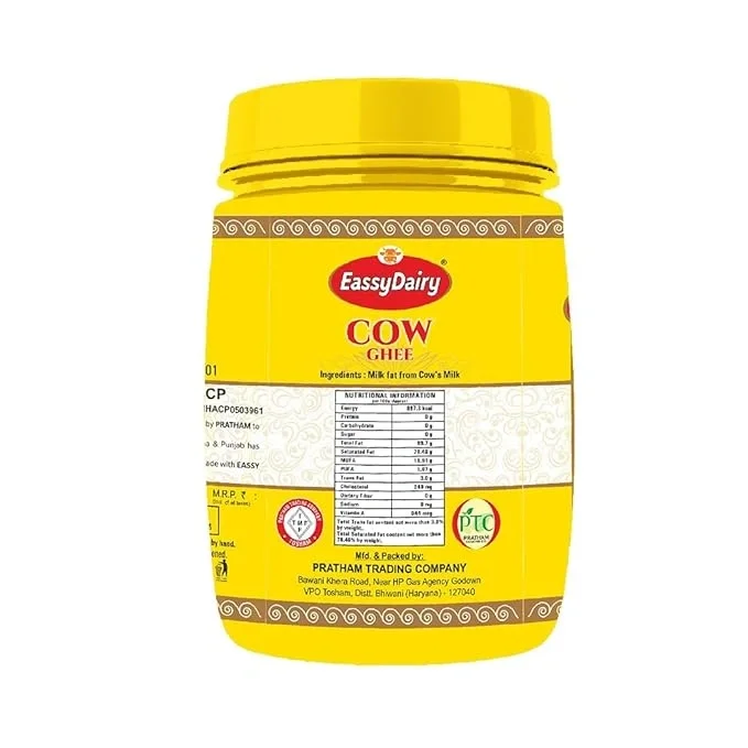 EassyDairy Pure Desi Cow Ghee 1 Ltr Jar | Rich Aroma & Taste image 6