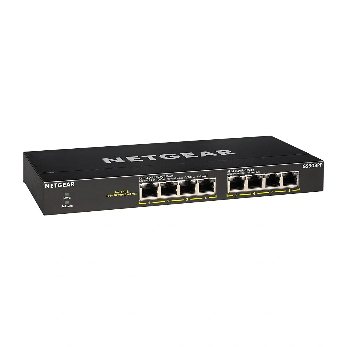 NETGEAR GS308PP 8-Port Gigabit Unmanaged PoE+ Switch | 83W PoE Budget Ethernet Switch image 2