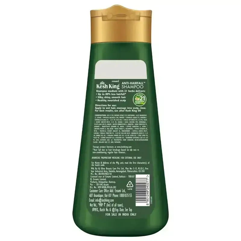 Emami, Kesh King, Scalp And Hair Medicine Anti Hairfall Shampoo, 200ml image 2