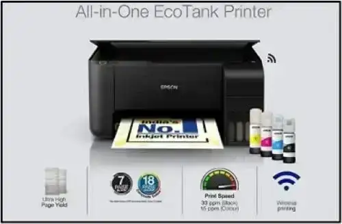Epson Ecotank L3250 A4 Colour Inkjet Multifunction Printer | 10 ipm (Black) / 5 ipm (Colour) | USB 2.0 | Wireless or Wi-Fi | 1 Year Warranty image 2