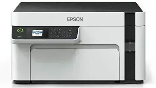 Epson M2110 Monochrome InkTank Printer. A4, multifunction (print, copy, scan), USB/Ethernet, 15 IPM, 3-year warranty.