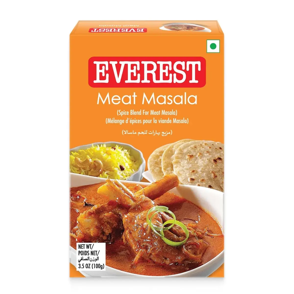  Everest Meat Masala - 100g | Black Pepper–Coriander–Chilli Blend for Rich, Aromatic Meat Curries & Gravies | Hot, Dark Tan Meat Masala Powder for Mutton.
