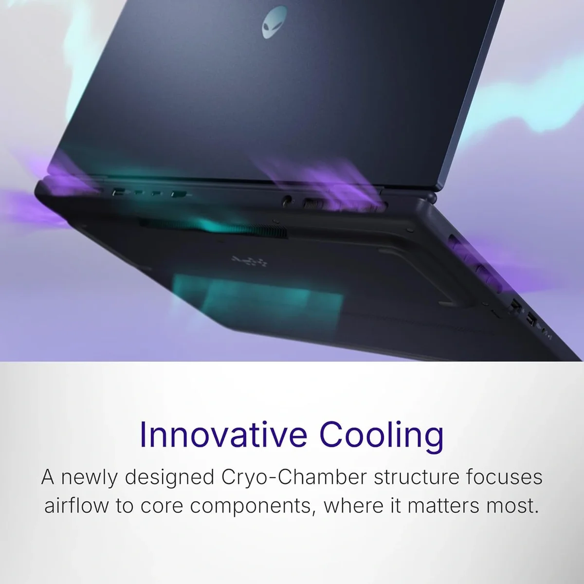 DELL ALIENWARE 16 AURORA, GAMING LAPTOP, INTEL CORE 7 240H, NVIDIA RTX 5060 8GB, 16GB DDR5, 1TB SSD, WQXGA 16-inch, 120HZ, WINDOWS11, MSO-24, INTERSTELLAR INDIGO, 2.57KG, CRYO CHAMBER, 1 Year Warranty image 4