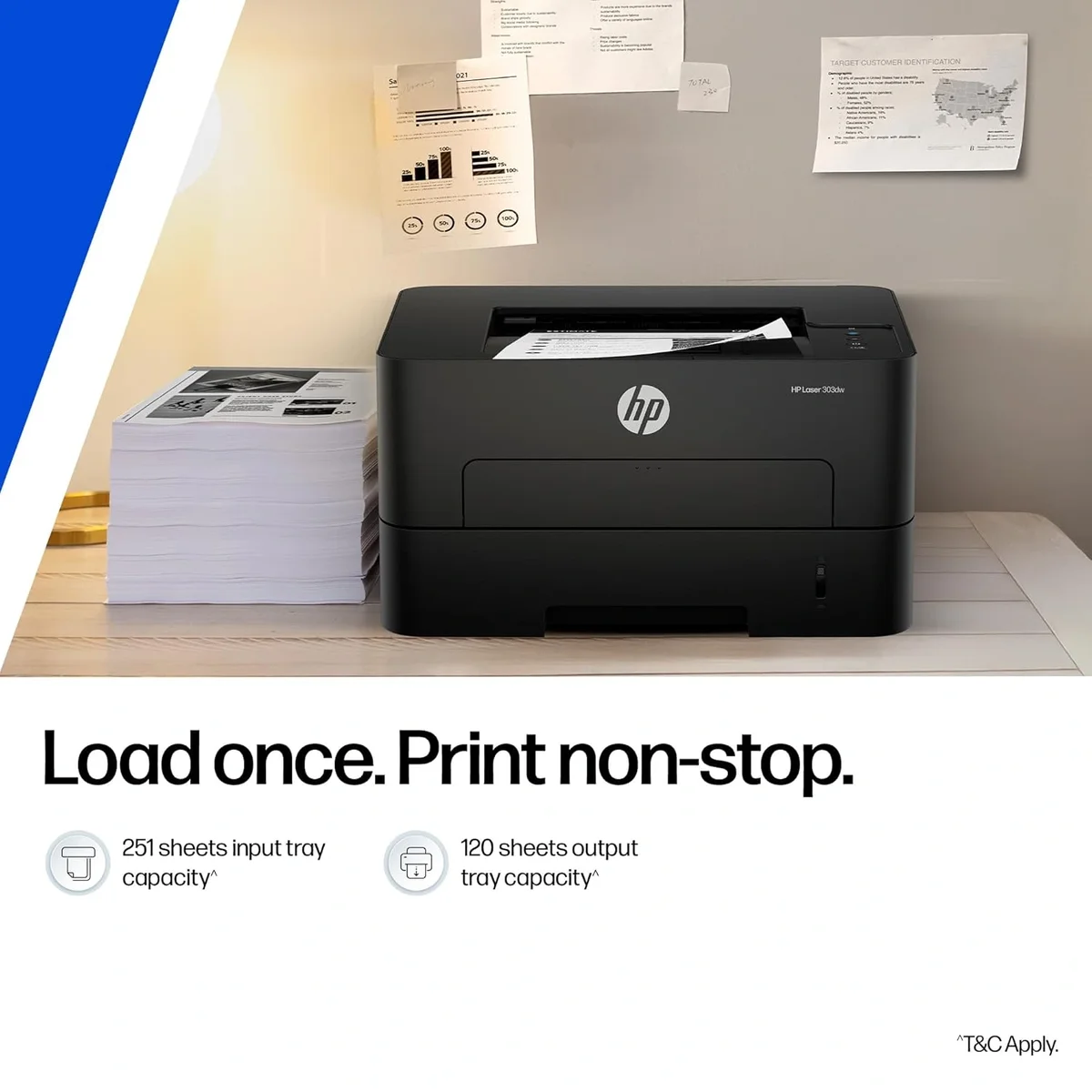 HP 303dw Auto Duplex WiFi Laser Printer (New Launch), 30 PPM, 256 MB Memory, Black image 4