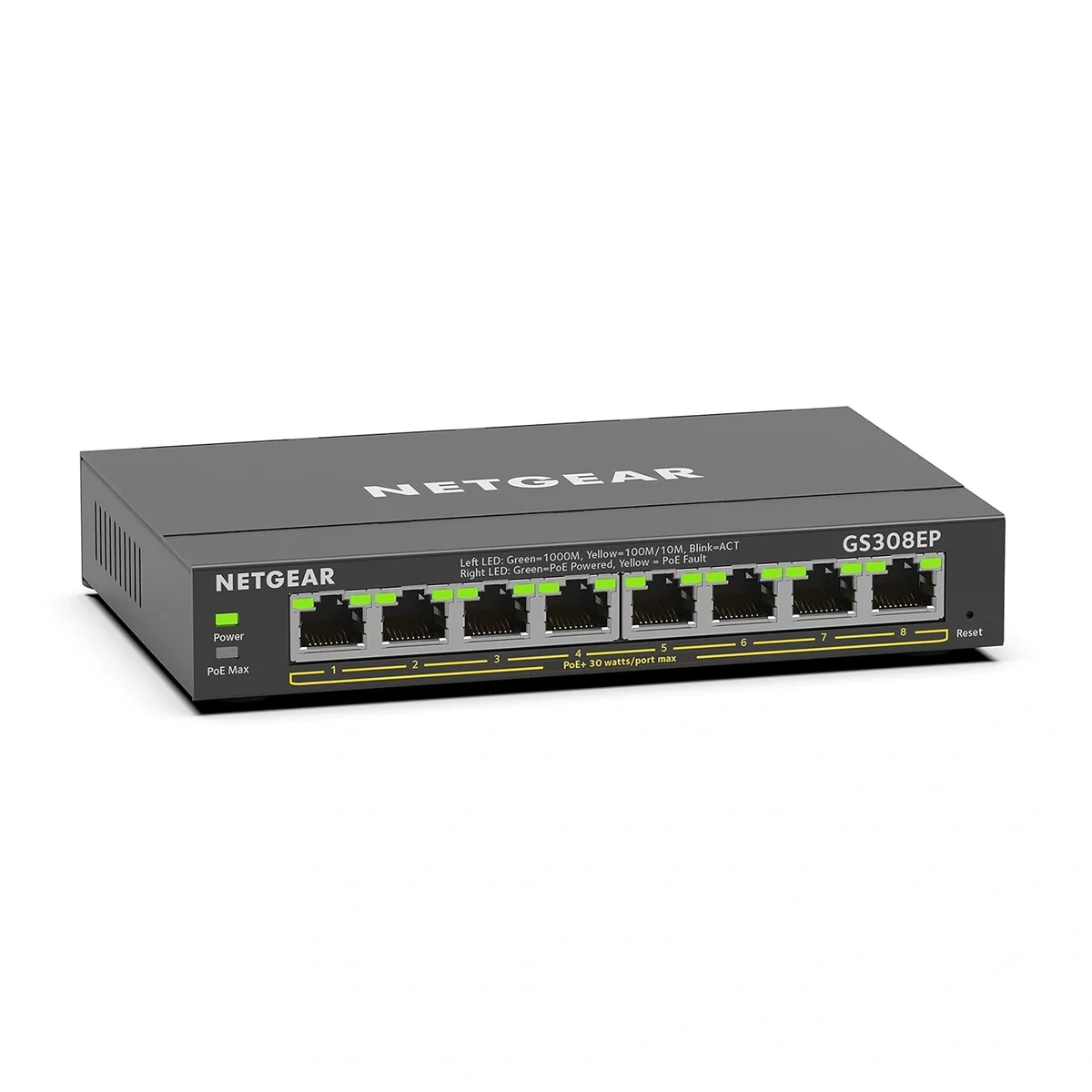NETGEAR GS308EP 8-Port Gigabit Smart Managed PoE+ Switch with 2 SFP Uplink Ports