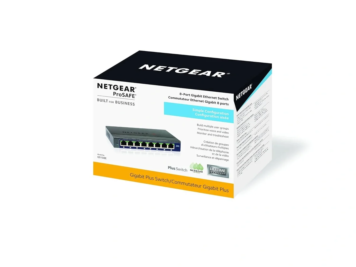 NETGEAR GS108E 8-Port Gigabit Ethernet Plus Switch | Smart Managed Desktop Network Switch image 4