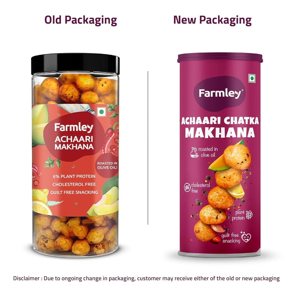 Farmley Roasted and Flavoured Makhana, Achaari Chatka Makhana, 55gm  image 2