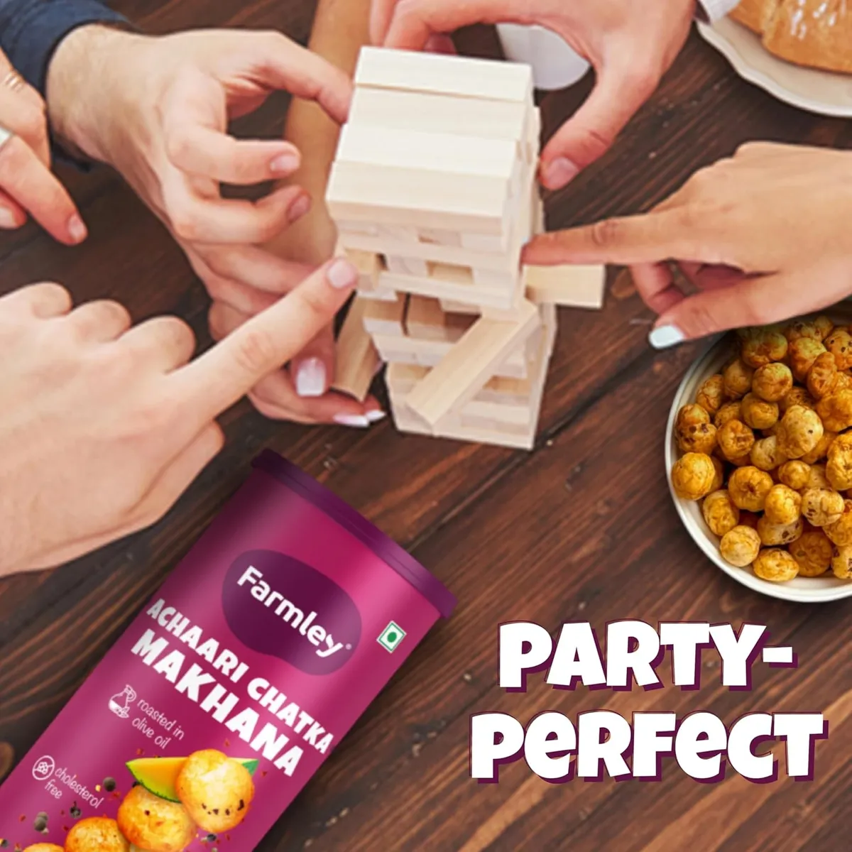 Farmley Roasted and Flavoured Makhana, Achaari Chatka Makhana, 55gm  image 4