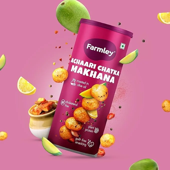 Farmley Roasted and Flavoured Makhana, Achaari Chatka Makhana, 55gm  image 7