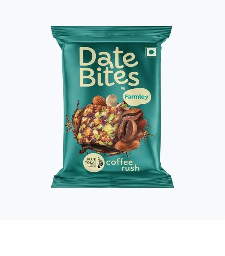 Farmley Coffee Rush Date Bite single serve 20g, dates barfi made with dates.