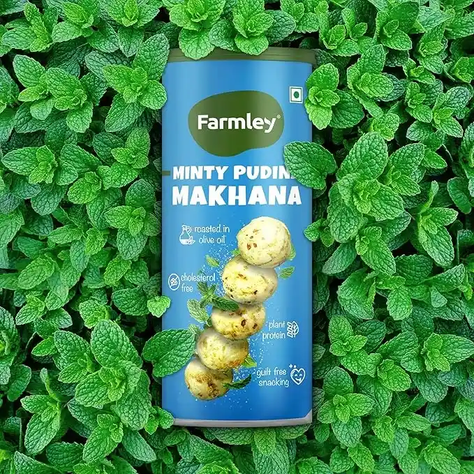 Farmley Roasted and Flavoured Makhana, Minty Pudina Makhana, Namkeen Snacks & Puffed Snacks, 55gm image 7