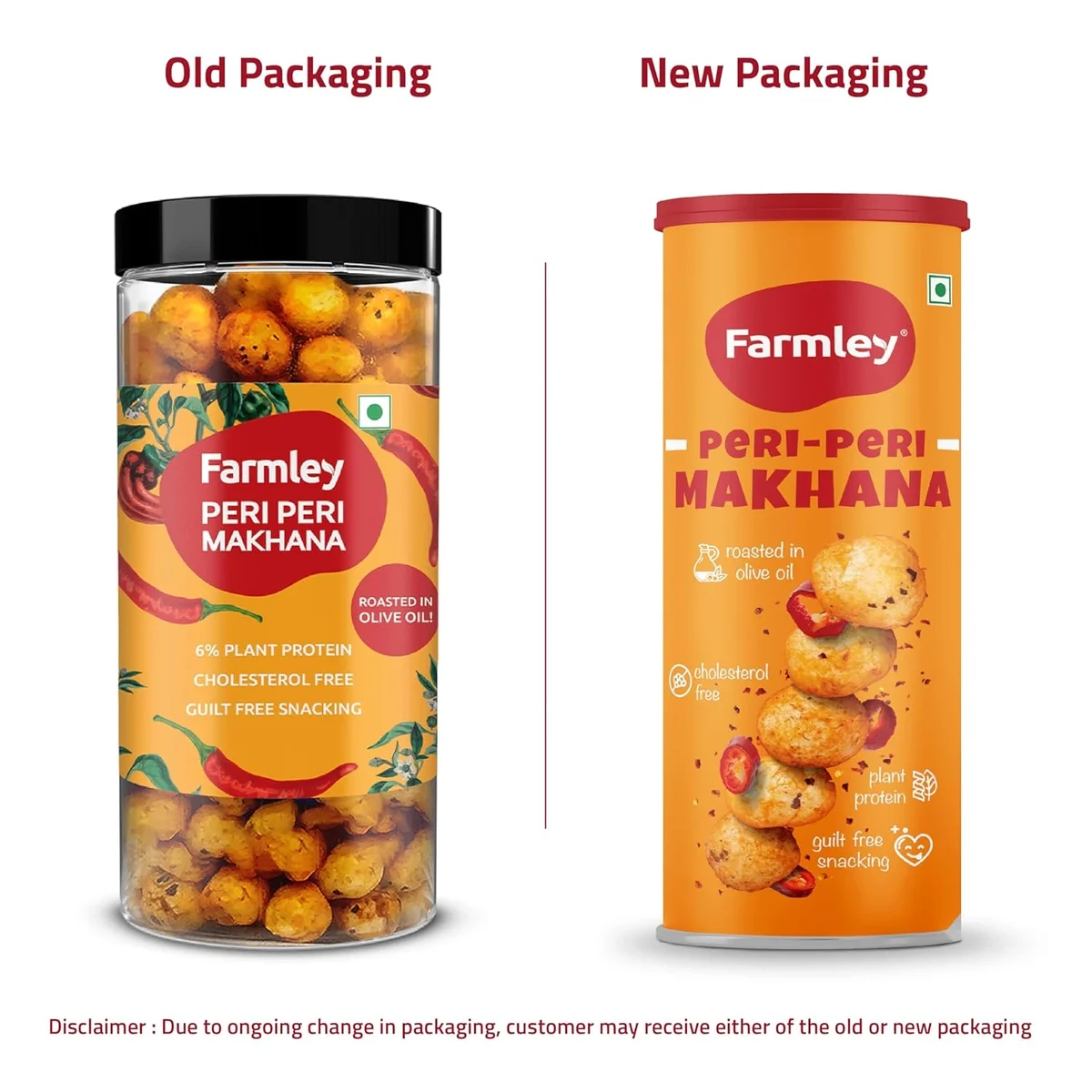 Farmley Roasted and Flavoured Makhana, Peri Peri Makhana - 55gm, Namkeen Snacks & Puffed Snacks image 2