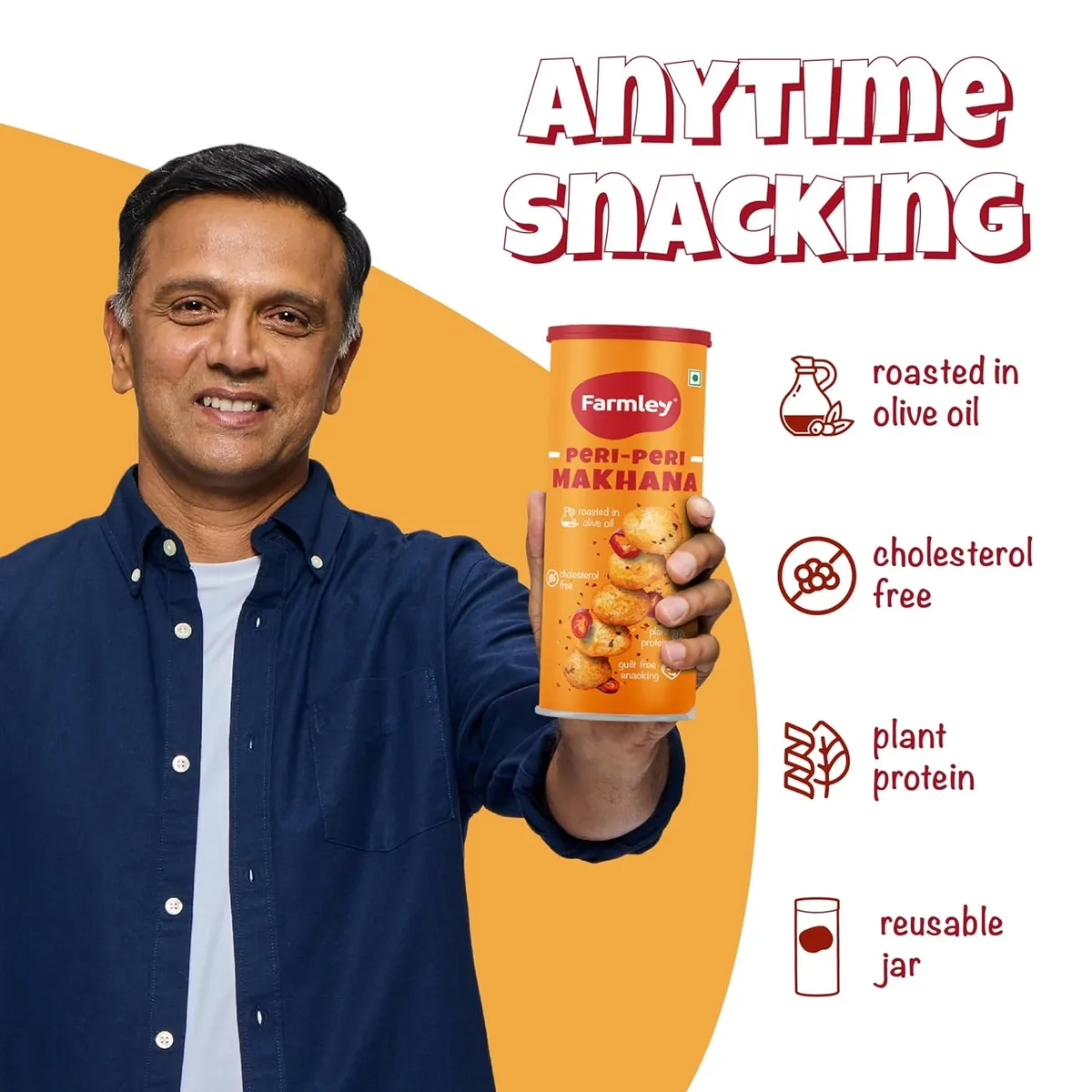 Farmley Roasted and Flavoured Makhana, Peri Peri Makhana - 55gm, Namkeen Snacks & Puffed Snacks image 5