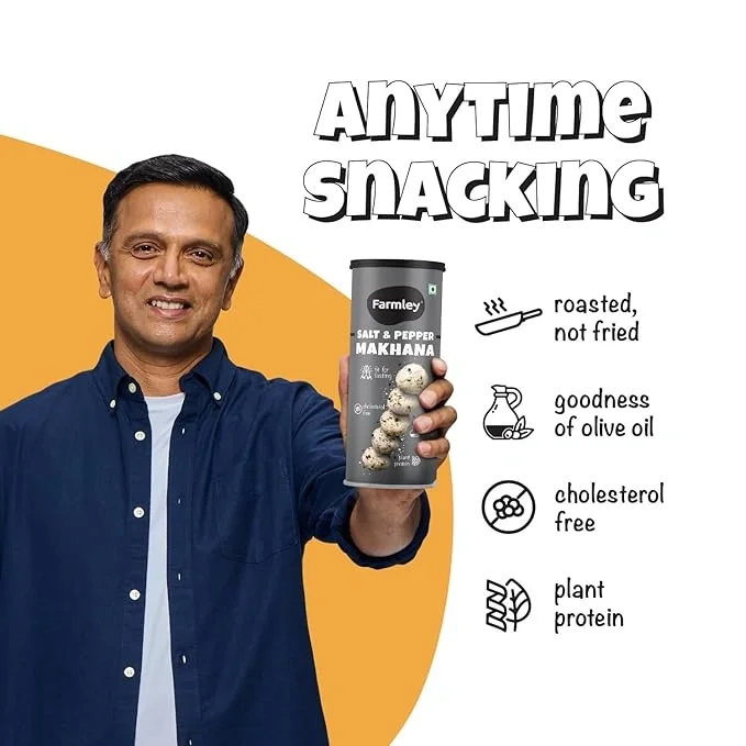 Farmley Salt & Pepper Roasted Makhana, Namkeen Snacks & Puffed Snacks 55g image 5