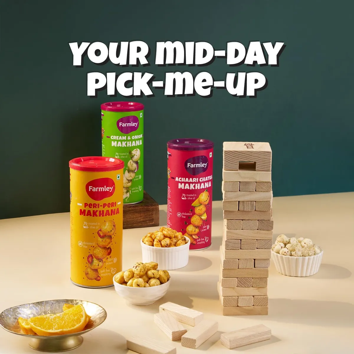 Farmley Salt & Pepper Roasted Makhana, Namkeen Snacks & Puffed Snacks 55g image 3