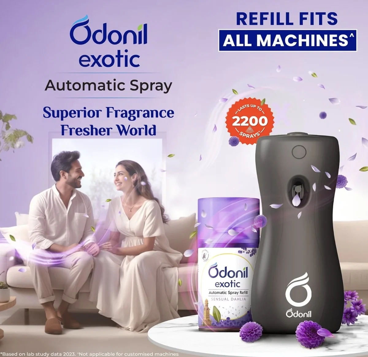 Odonil Exotic Automatic Spray 225ml | Automatic Dispenser + 1 Refill Pack image 2