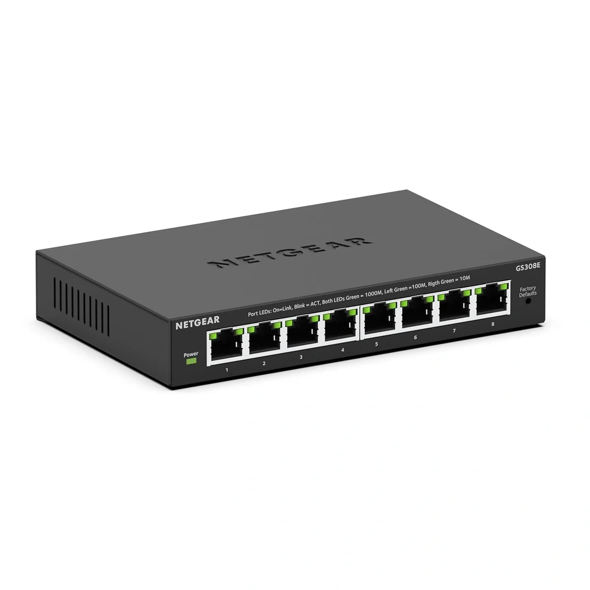 NETGEAR GS308E 8-Port Gigabit Ethernet Plus Switch | Smart Managed Desktop Network Switch