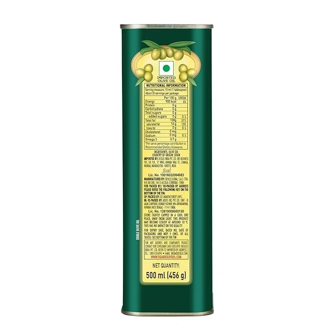Fígaro Olive Oil – Multipurpose Pure Olive Oil, 500 ml Tin image 5