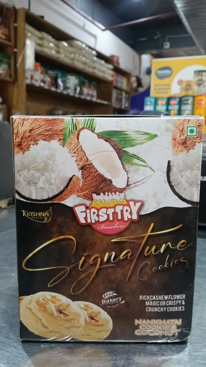 Firsttry Signatur Nankhatai Cookies Coconut cashew flower cookies 200gm