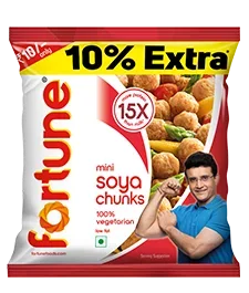 Fortune Mini Soya Chunks, 15x more protein than milk, 44gm Pouch