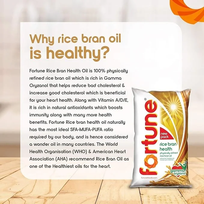Fortune Rice Bran Oil 1 L – Rich in Oryzanol & Antioxidants image 5