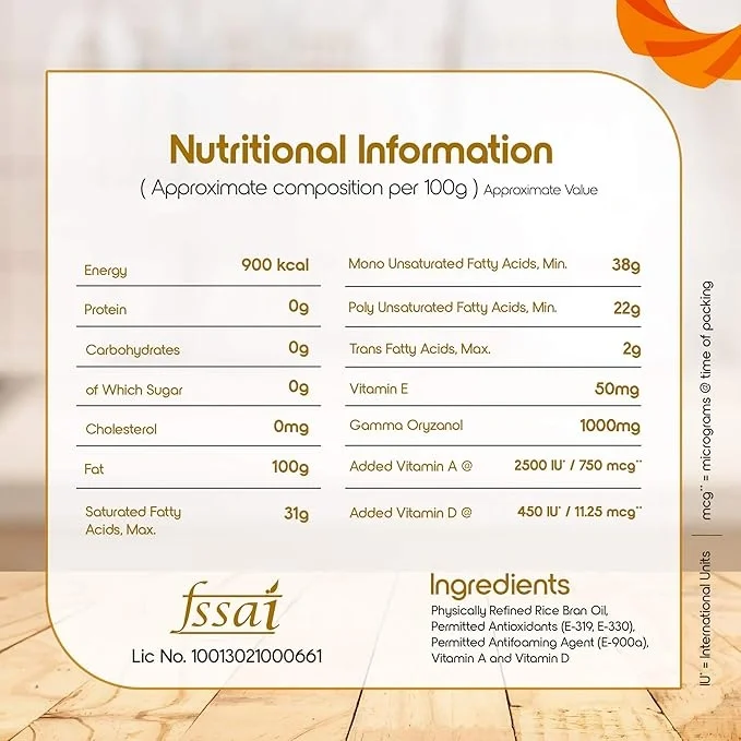 Fortune Rice Bran Oil 1 L – Rich in Oryzanol & Antioxidants image 6