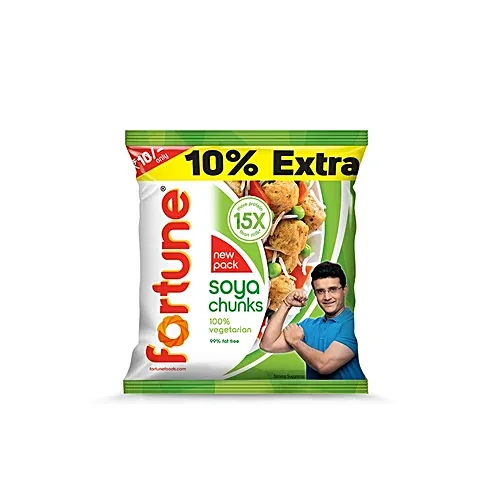 Fortune Soya Chunks with 15x more protein than milk, 47gm Pouch