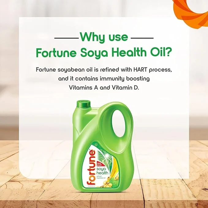 Fortune Refined Soyabean Oil 5 L / 4.35 kg | Healthy Cooking Oil image 2