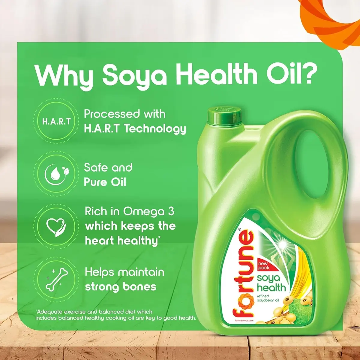 Fortune Refined Soyabean Oil 5 L / 4.35 kg | Healthy Cooking Oil image 4
