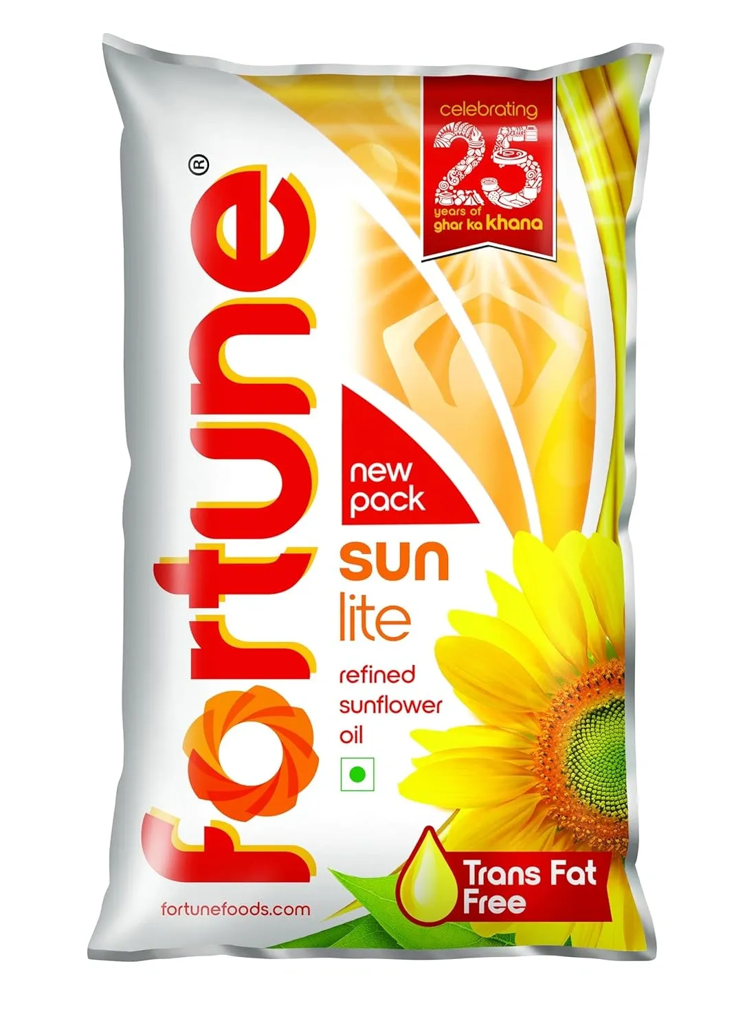 Fortune Sunlite Refined Sunflower Oil 800gm Pouch
