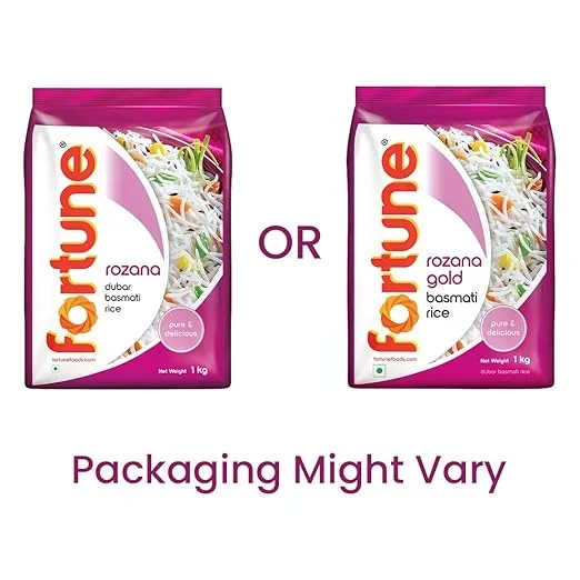  Fortune Rozana Gold Basmati Rice 1Kg | Cooked grain upto 15 mm | Fluffy, Non-Sticky Rice | Everyday Basmati Rice image 3