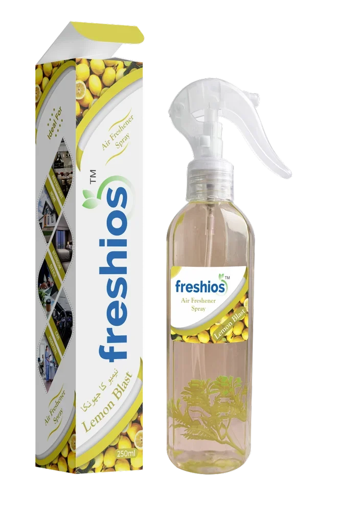 Freshios Lemon Blast Room Spray 270 ml packaging