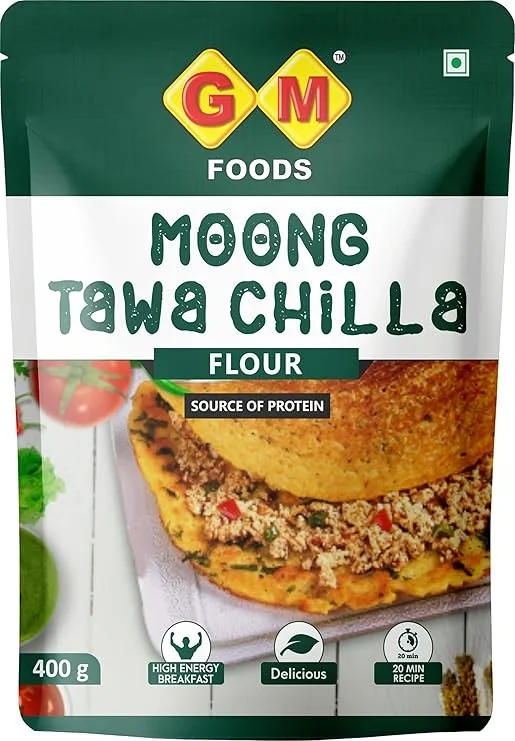 G M Foods Moong Tawa Chilla Flour Mix, 400gm