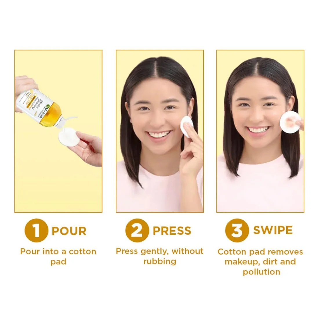 Garnier Skin Naturals, Cleansing Water for Waterproof Makeup, 125ml image 6