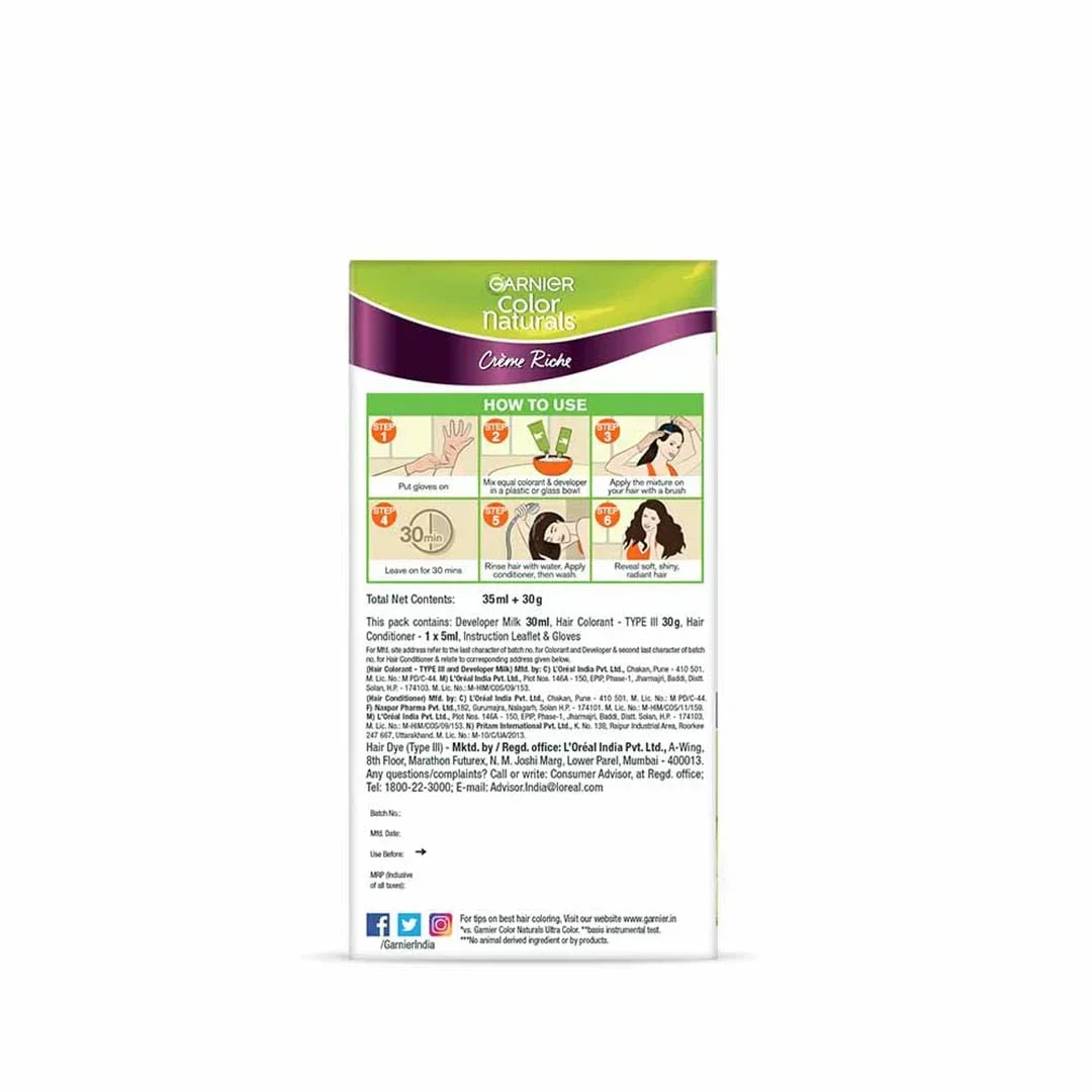 Garnier Color Naturals Mini Shade 3.16 Burgundy, 35ml + 30g image 4