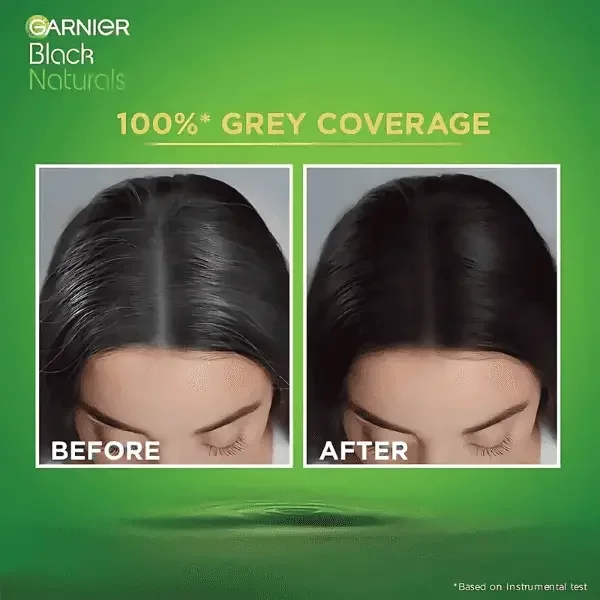 Garnier Black Naturals Crème Hair Colour, 20g+20ml - 4.0 Natural Brown image 4